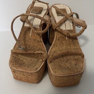 Dolce Vita Natural Cork Platform Sandals